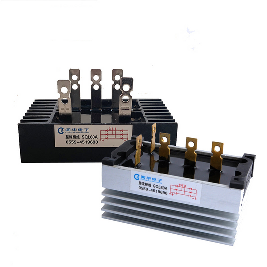 Three phase SQL60A 60amp generator rectifier Aluminum Heatsink 60A Diode Bridge Rectifier kit for generator Iron Pin power diode