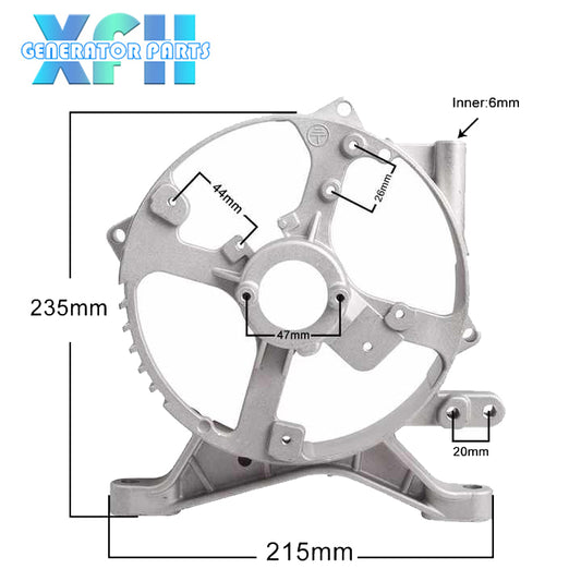 5KW 8KW GX390 Engine Motor Bracket Rear End Cover 178F 186F 188F 190F 192F Aluminum Rear Bracket For Gasoline Diesel Generator