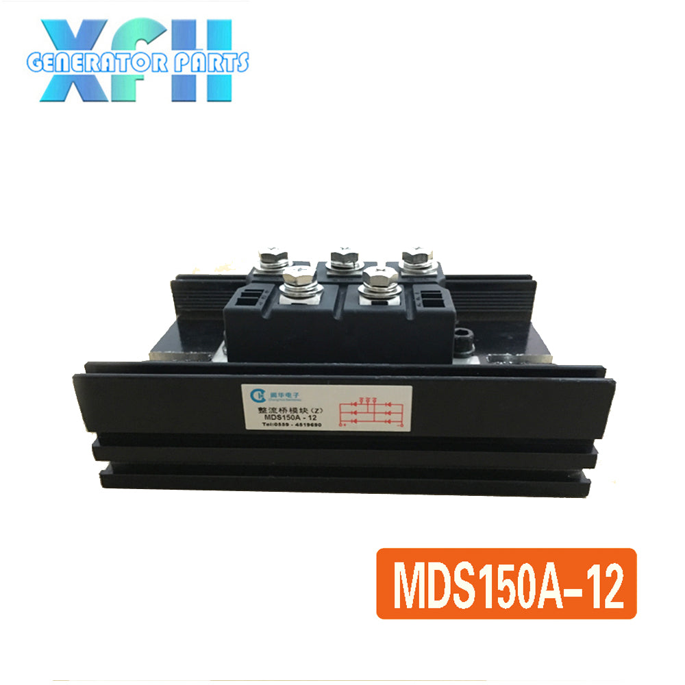 Three phase MDS150A MDS150A-12 150amp generator rectifier Aluminum Heatsink 150A Diode Bridge Rectifier kit for generator Iron Pin power diode