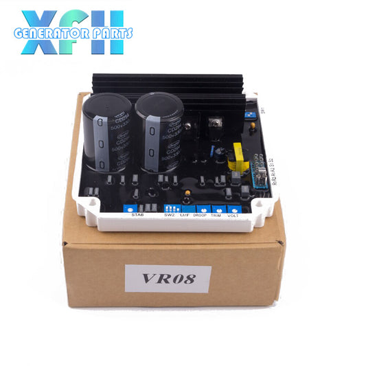 VR08 KF308A AVR régulateur de tension automatique stabilisateur de générateur puissant sans balais ajusteur triphasé unique
